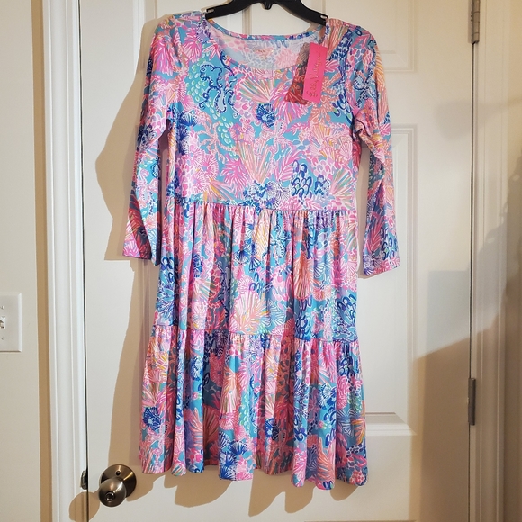 Lilly Pulitzer Geanna Swing Dress Multi Splendor In The Sand XS - Picture 4 of 10